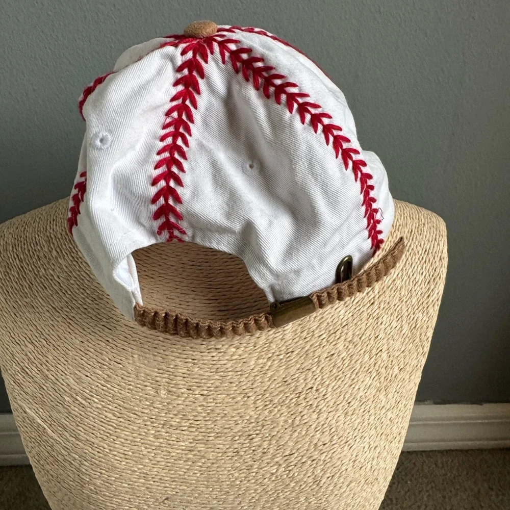 Baseball Cap with Red Stitching